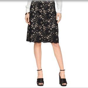 Kate Spade black lace a-line skirt. NWOT